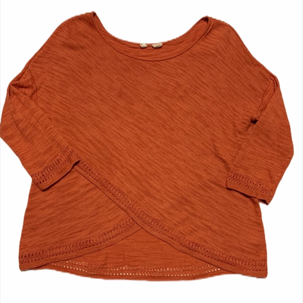 Anthropologie Moth Crossed Pointelle Pullover